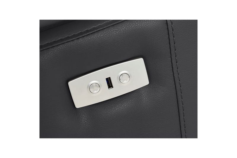 3-sitssoffa Rayland Svart, PU, Elektrisk vilstol - Svart, PU, Elektrisk vilstol - Möbler - Soffa - Biosoffa & reclinersoffa