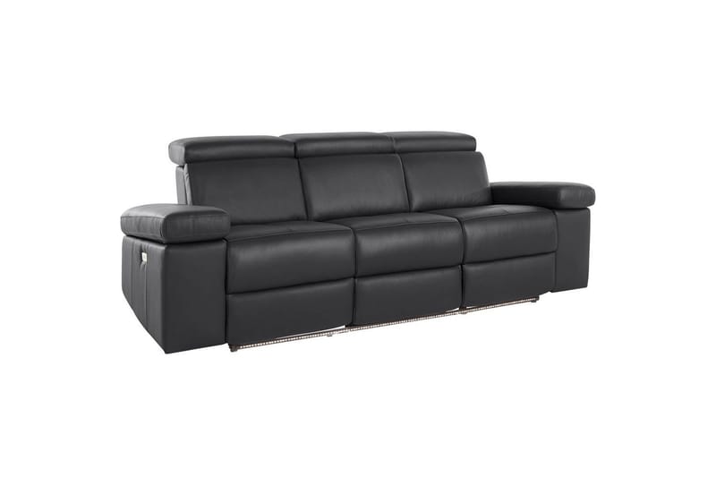 3-sitssoffa Rayland Svart, PU, Elektrisk vilstol - Svart, PU, Elektrisk vilstol - Möbler - Soffa - Biosoffa & reclinersoffa