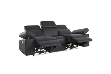 3-sitssoffa Rayland Svart, PU, Elektrisk vilstol - Svart, PU, Elektrisk vilstol - Möbler - Soffa - Biosoffa & reclinersoffa