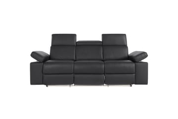 3-sitssoffa Rayland Svart, PU, Manuell vilstol - Svart, PU, Manuell vilstol - Möbler - Soffa - Biosoffa & reclinersoffa