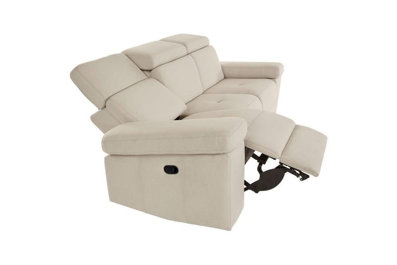 3-sitssoffa Rayland Vit, Sunday tyg, Elektrisk vilstol - Vit, Sunday tyg, Elektrisk vilstol - Möbler - Soffa - Biosoffa & reclinersoffa