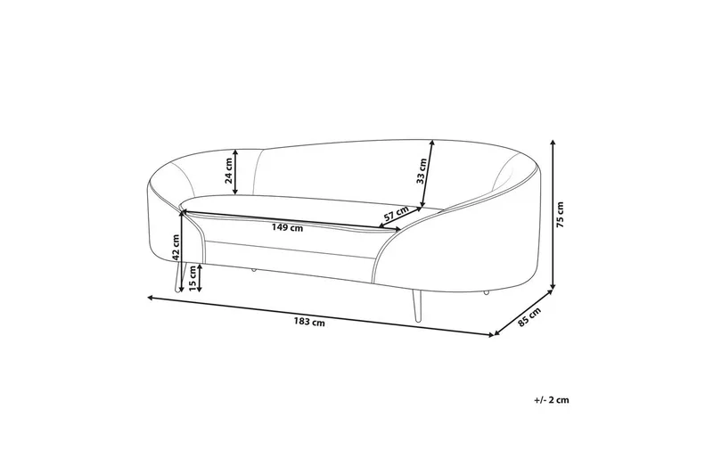 3-sitssoffa Savar Orange, Svart - Orange, Svart - Möbler - Soffa - 3 sits soffa