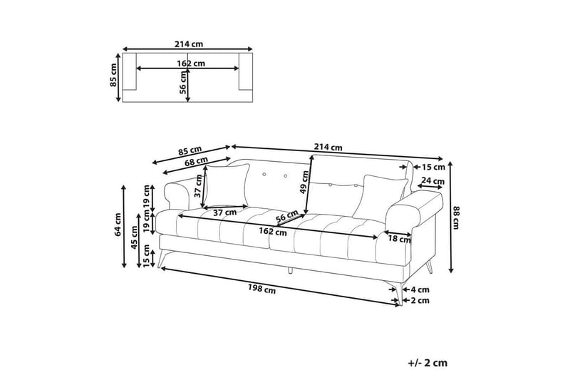 3-sitssoffa Skive Beige - Beige - Möbler - Soffa - 3 sits soffa
