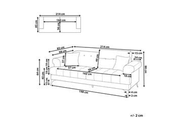 3-sitssoffa Skive Vit/Svart - Vit/Svart - Möbler - Soffa - 3 sits soffa