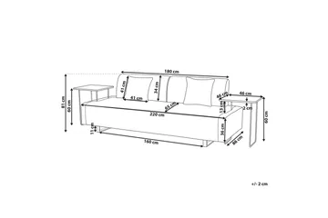3-sitssoffa Sokna Beige, svart - Beige, svart - Möbler - Soffa - 3 sits soffa