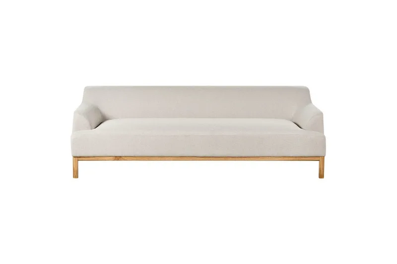3-sitssoffa Sosjo Beige, ljust trä, Beige, ljust trä