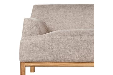 3-sitssoffa Sosjo Brunt, ljust trä - Brunt, ljust trä - Möbler - Soffa - 3 sits soffa