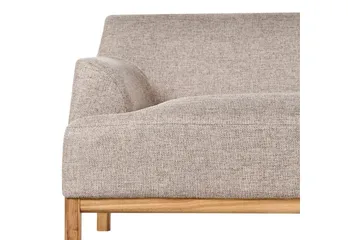 3-sitssoffa Sosjo Brunt, ljust trä - Brunt, ljust trä - Möbler - Soffa - 3 sits soffa