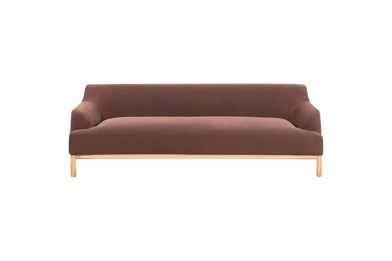 3-sitssoffa Sosjo Rött, ljust trä - Rött, ljust trä - Möbler - Soffa - 3 sits soffa