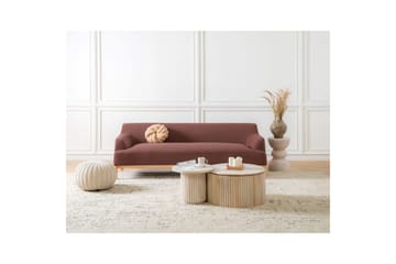 3-sitssoffa Sosjo Rött, ljust trä - Rött, ljust trä - Möbler - Soffa - 3 sits soffa