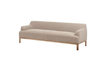 3-sitssoffa Sosjo Taupe, ljust trä - Taupe, ljust trä - Möbler - Soffa - 3 sits soffa