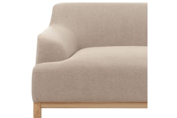 3-sitssoffa Sosjo Taupe, ljust trä - Taupe, ljust trä - Möbler - Soffa - 3 sits soffa