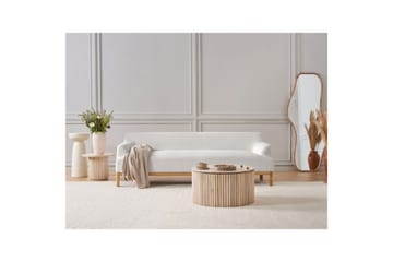 3-sitssoffa Sosjo Vit, ljust trä - Vit, ljust trä - Möbler - Soffa - 3 sits soffa