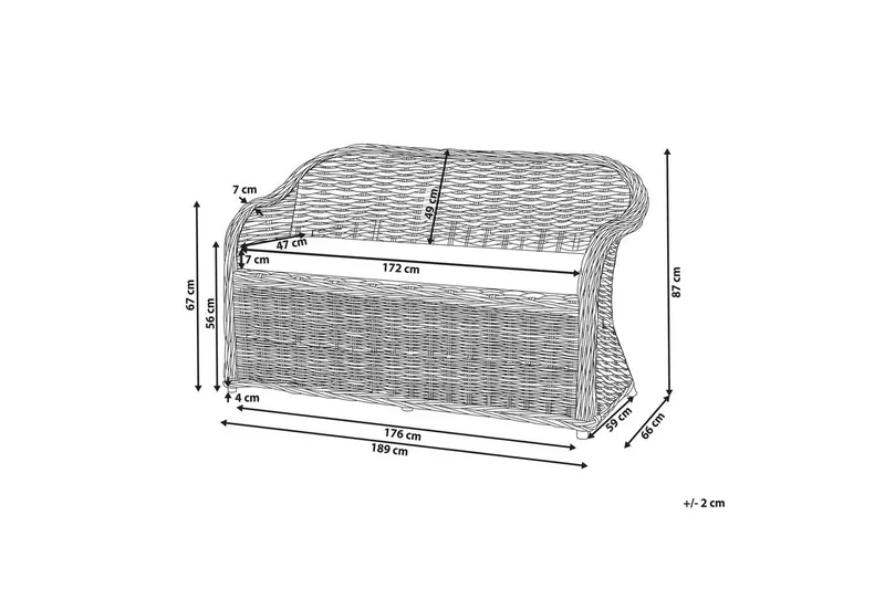 3-sitssoffa Susua - Utemöbler & utemiljö - Loungemöbler - Loungesoffor