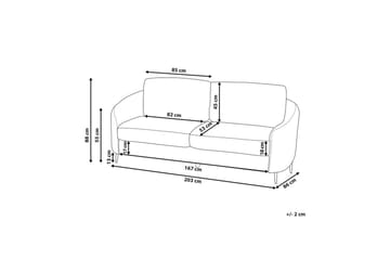 3-sitssoffa Trosa Vitt, guld - Vitt, guld - Möbler - Soffa - 3 sits soffa