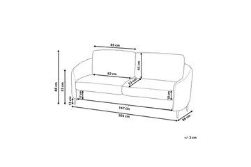 3-sitssoffa Trosa Vitt, guld - Vitt, guld - Möbler - Soffa - 3 sits soffa