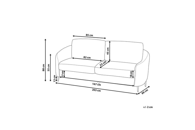 3-sitssoffa Trosa Vitt, guld - Vitt, guld - Möbler - Soffa - 3 sits soffa