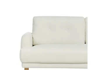 3-sitssoffa Tuve Off-white, ljust trä, Polyester - Off-white, ljust trä, Polyester - Möbler - Soffa - 3 sits soffa
