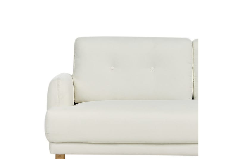 3-sitssoffa Tuve Off-white, ljust trä, Polyester - Off-white, ljust trä, Polyester - Möbler - Soffa - 3 sits soffa