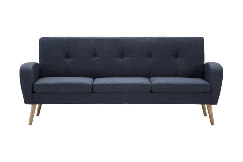 3-sitssoffa tyg mörkgrå - Grå - 3 sits soffa