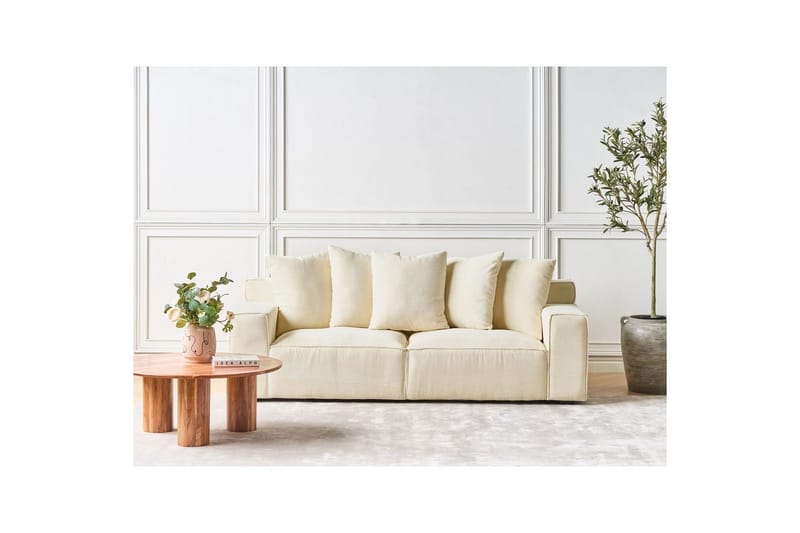 3-sitssoffa Viskan Beige, Manchestertyg - Beige, Manchestertyg - Möbler - Soffa - 3 sits soffa