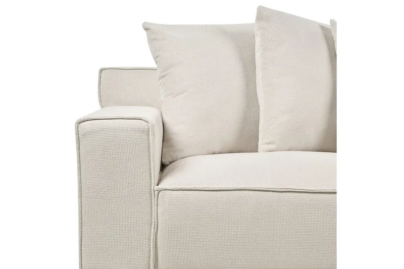 3-sitssoffa Viskan Vit, Chenille - Vit, Chenille - Möbler - Soffa - 3 sits soffa
