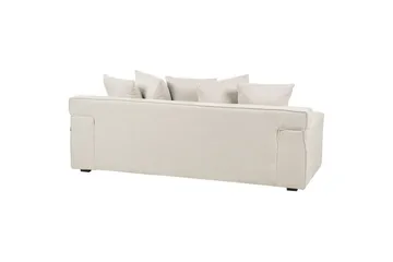 3-sitssoffa Viskan Vit, Chenille - Vit, Chenille - Möbler - Soffa - 3 sits soffa