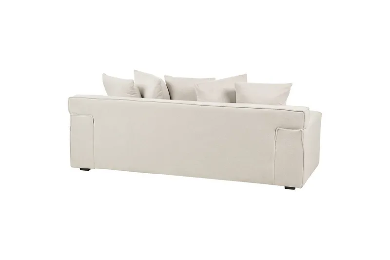 3-sitssoffa Viskan Vit, Chenille - Vit, Chenille - Möbler - Soffa - 3 sits soffa