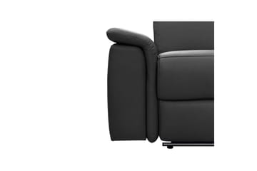 3-sitssoffa Pareli Svart, Läder/PU, Manuell vilstol - Svart, Läder/PU, Manuell vilstol - Möbler - Soffa - Biosoffa & reclinersoffa