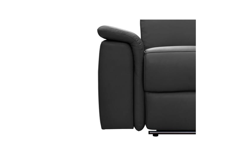 3-sitssoffa Pareli Svart, Läder/PU, Manuell vilstol - Svart, Läder/PU, Manuell vilstol - Möbler - Soffa - Biosoffa & reclinersoffa