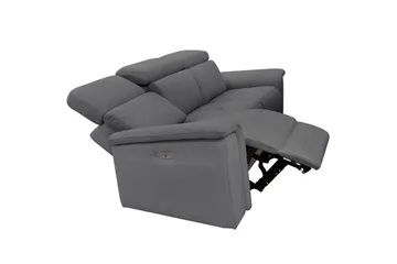 3-sitssoffa Pareli Grå, Sunday tyg, Manuell vilstol - Grå, Sunday tyg, Manuell vilstol - Möbler - Soffa - Biosoffa & reclinersoffa