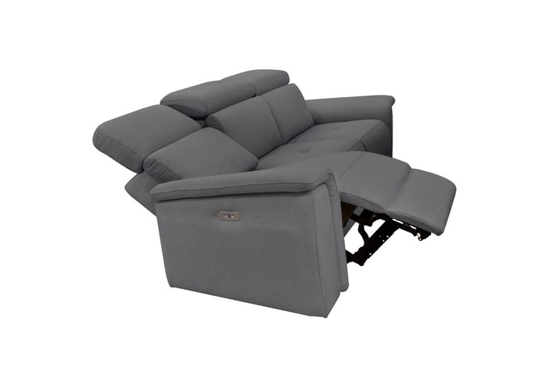 3-sitssoffa Pareli Grå, Sunday tyg, Manuell vilstol - Grå, Sunday tyg, Manuell vilstol - Möbler - Soffa - Biosoffa & reclinersoffa