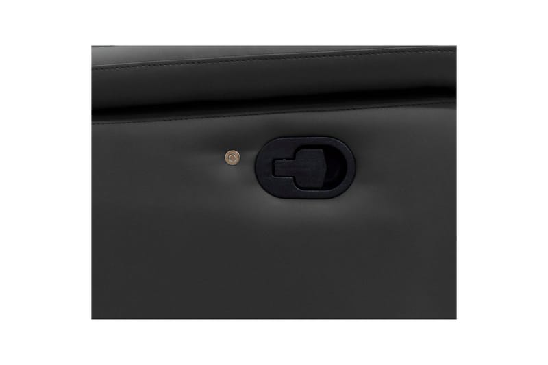 3-sitssoffa Pareli Svart, Läder/PU, Manuell vilstol - Svart, Läder/PU, Manuell vilstol - Möbler - Soffa - Biosoffa & reclinersoffa