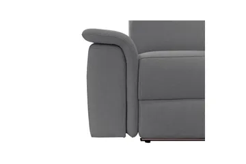 3-sitssoffa Pareli Grå, Sunday tyg, Manuell vilstol - Grå, Sunday tyg, Manuell vilstol - Möbler - Soffa - Biosoffa & reclinersoffa