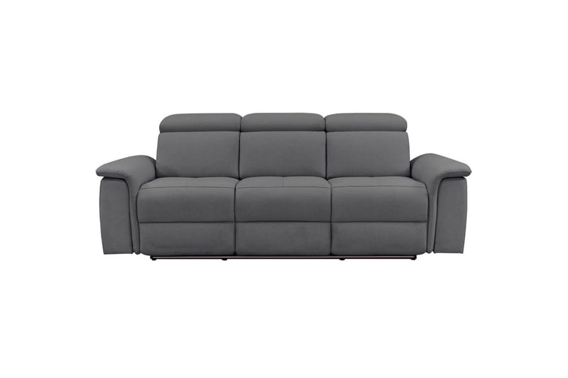 3-sitssoffa Pareli Grå, Sunday tyg, Manuell vilstol - Grå, Sunday tyg, Manuell vilstol - Möbler - Soffa - Biosoffa & reclinersoffa