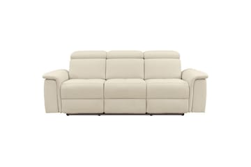 3-sitssoffa Pareli Vit, Sunday tyg, Elektrisk vilstol - Vit, Sunday tyg, Elektrisk vilstol - Möbler - Soffa - Biosoffa & reclinersoffa