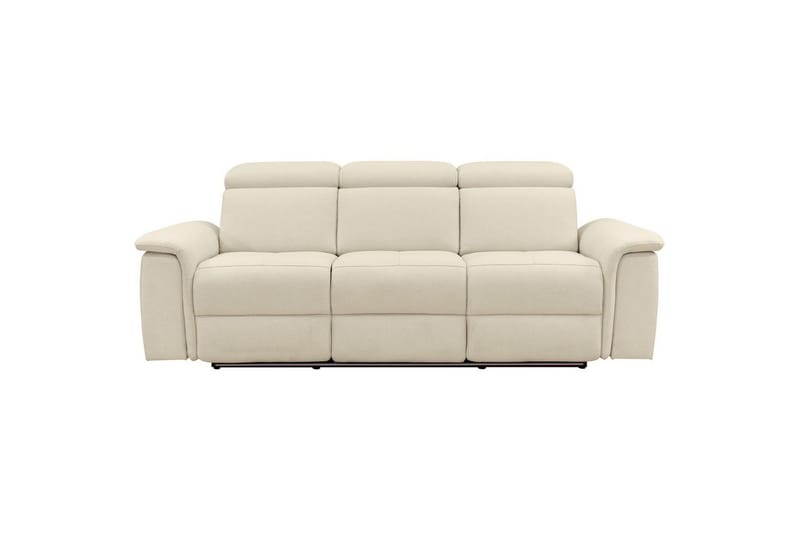 3-sitssoffa Pareli Vit, Sunday tyg, Elektrisk vilstol - Vit, Sunday tyg, Elektrisk vilstol - Möbler - Soffa - Biosoffa & reclinersoffa