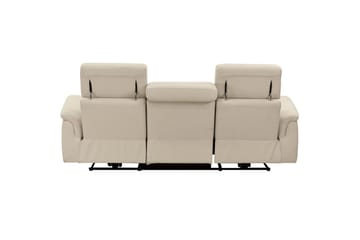 3-sitssoffa Pareli Vit, Sunday tyg, Elektrisk vilstol - Vit, Sunday tyg, Elektrisk vilstol - Möbler - Soffa - Biosoffa & reclinersoffa