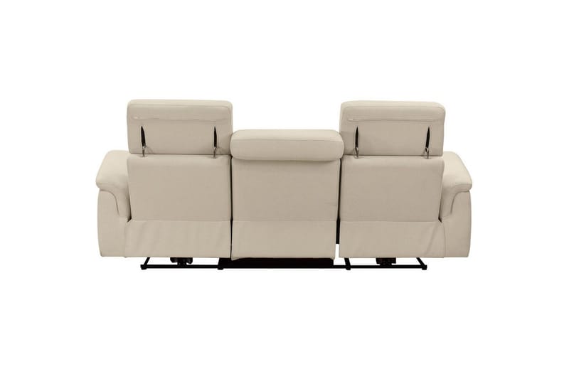 3-sitssoffa Pareli Vit, Sunday tyg, Elektrisk vilstol - Vit, Sunday tyg, Elektrisk vilstol - Möbler - Soffa - Biosoffa & reclinersoffa