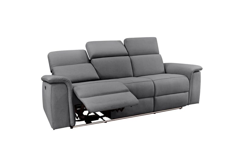 3-sitssoffa Pareli Grå, Sunday tyg, Elektrisk vilstol - Grå, Sunday tyg, Elektrisk vilstol - Möbler - Soffa - Biosoffa & reclinersoffa