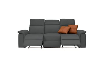 3-sitssoffa Pareli Grå, PU, Elektrisk vilstol - Grå, PU, Elektrisk vilstol - Möbler - Soffa - Biosoffa & reclinersoffa