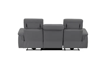 3-sitssoffa Pareli Grå, Sunday tyg, Manuell vilstol - Grå, Sunday tyg, Manuell vilstol - Möbler - Soffa - Biosoffa & reclinersoffa