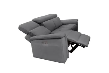 3-sitssoffa Pareli Grå, Sunday tyg, Elektrisk vilstol - Grå, Sunday tyg, Elektrisk vilstol - Möbler - Soffa - Biosoffa & reclinersoffa