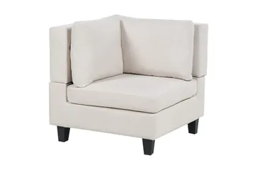 4-sits Hörnsoffa med fotpall Unstad Beige/svart - Beige/svart - Möbler - Soffa - Hörnsoffa