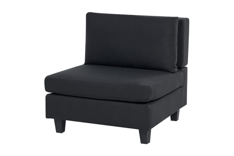4-sits Hörnsoffa med fotpall Unstad Svart - Svart - Möbler - Soffa - Modulsoffa - Komplett modulsoffa