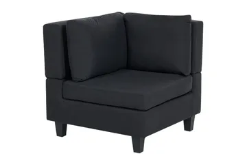 4-sits Hörnsoffa med fotpall Unstad Svart - Svart - Möbler - Soffa - Modulsoffa - Komplett modulsoffa