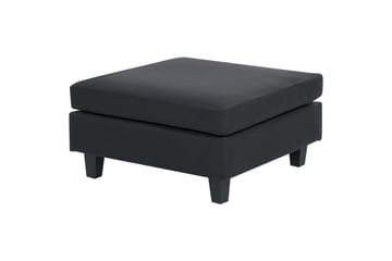 4-sits Hörnsoffa med fotpall Unstad Svart - Svart - Möbler - Soffa - Modulsoffa - Komplett modulsoffa