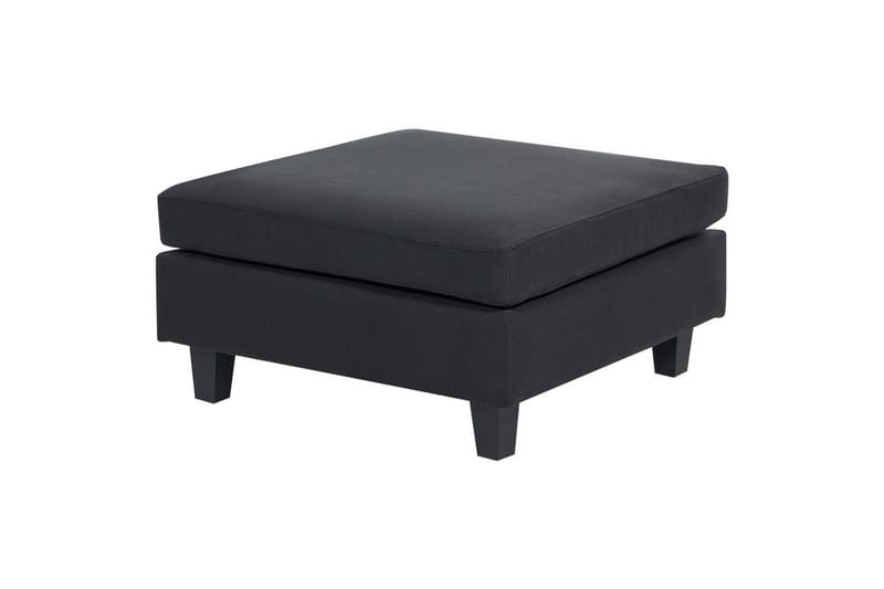 4-sits Hörnsoffa med fotpall Unstad Svart - Svart - Möbler - Soffa - Modulsoffa - Komplett modulsoffa