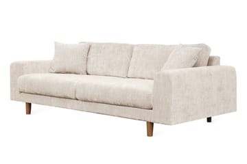 4-sits Sammetssoffa Sarnon - Beige/Ek - Möbler - Soffa - 4 sits soffa
