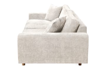 4-sits Sammetssoffa Sarnon - Beige/Ek - Möbler - Soffa - 4 sits soffa